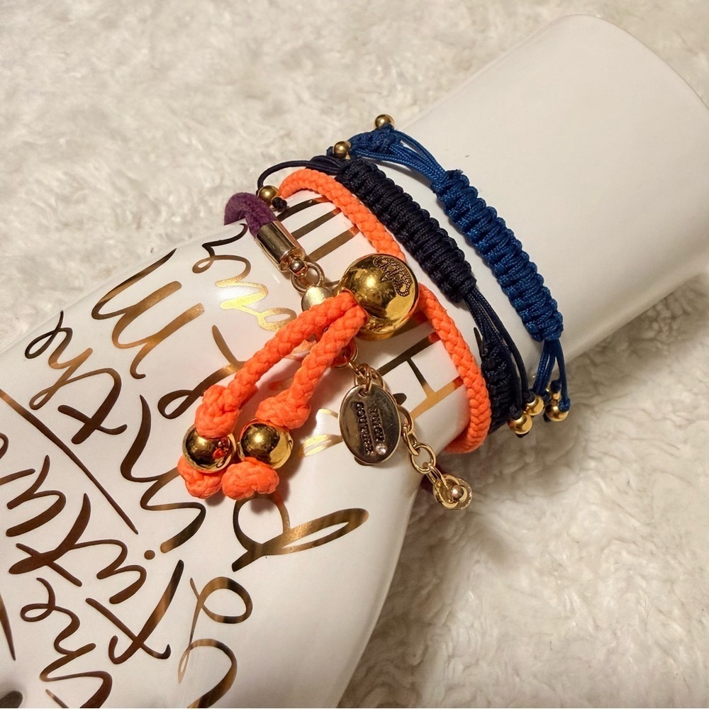 Juicy Couture Multicolor Bracelet Set of 4 with Heart and Star Charm - Picture 2 of 12